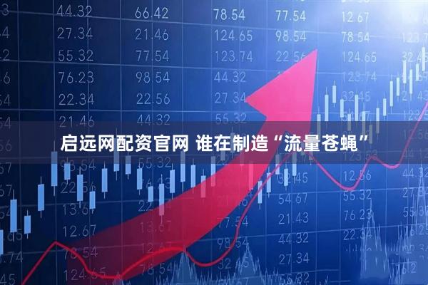 启远网配资官网 谁在制造“流量苍蝇”